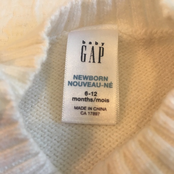 6-12m (4/$20) White Pullover Sweater by GAP - Picture 7 of 9